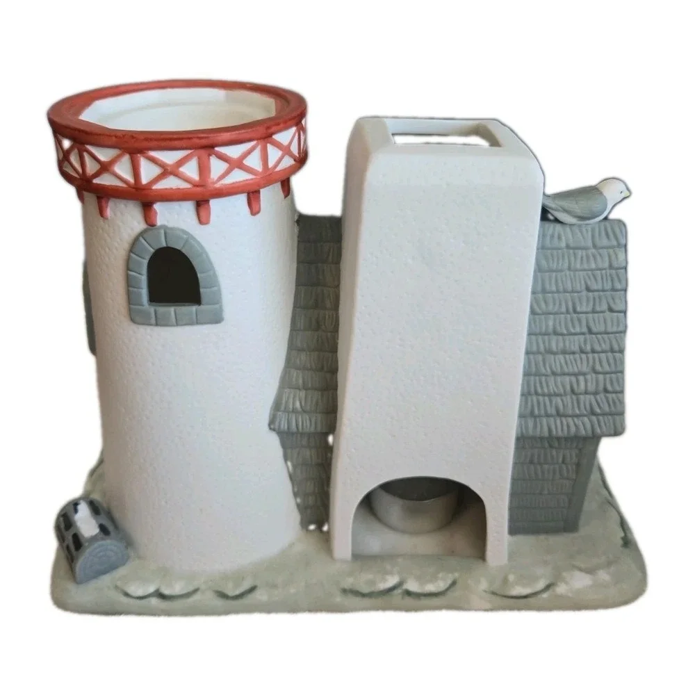 PartyLite STONEY HARBOR Lighthouse Nautical Tealight Candle Holder #P0383